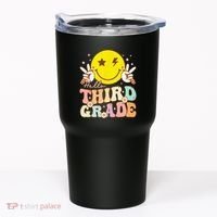 Hello Third Grade Hippie Smile Face 3rd Grade Back To School Tumbler thumb 0