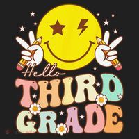 Hello Third Grade Hippie Smile Face 3rd Grade Back To School Tumbler thumb 3