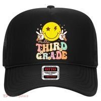 Hello Third Grade Hippie Smile Face 3rd Grade Back To School Hat thumb 0