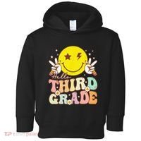 Hello Third Grade Hippie Smile Face 3rd Grade Back To School Toddler Hoodie thumb 0