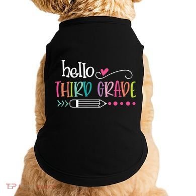Hello Third Grade Fun 3rd Grade To School Gift Doggie Tank