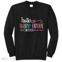 Hello Third Grade Fun 3rd Grade To School Gift Sweatshirt thumb 0