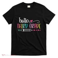 Hello Third Grade Fun 3rd Grade To School Gift T-Shirt thumb 0