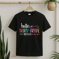 Hello Third Grade Fun 3rd Grade To School Gift T-Shirt thumb 2