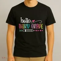 Hello Third Grade Fun 3rd Grade To School Gift T-Shirt thumb 3