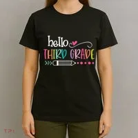Hello Third Grade Fun 3rd Grade To School Gift T-Shirt thumb 4