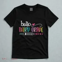 Hello Third Grade Fun 3rd Grade To School Gift T-Shirt thumb 5