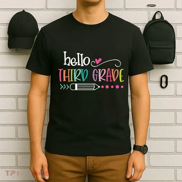 Hello Third Grade Fun 3rd Grade To School Gift T-Shirt