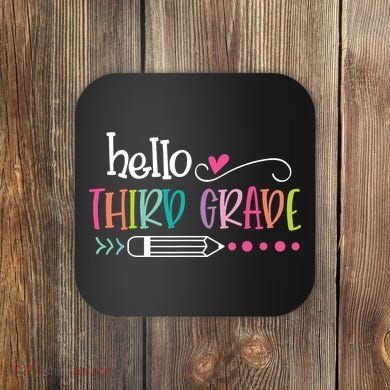 Hello Third Grade Fun 3rd Grade To School Gift Coaster