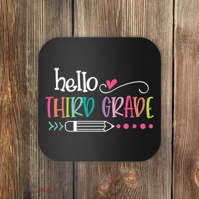 Hello Third Grade Fun 3rd Grade To School Gift Coaster