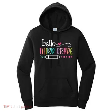 Hello Third Grade Fun 3rd Grade To School Gift Women's Hoodie