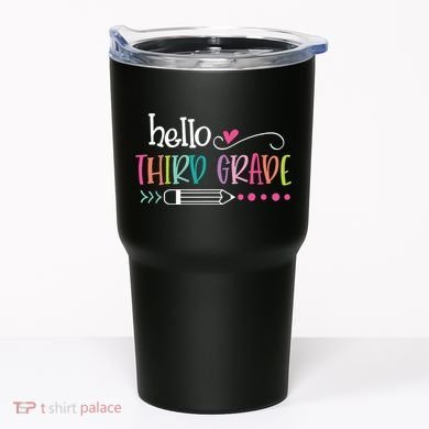 Hello Third Grade Fun 3rd Grade To School Gift Tumbler