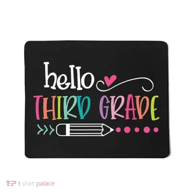 Hello Third Grade Fun 3rd Grade To School Gift Mousepad