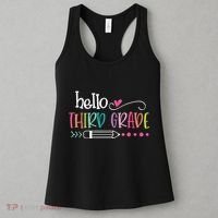 Hello Third Grade Fun 3rd Grade To School Gift Women's Tank Top thumb 3