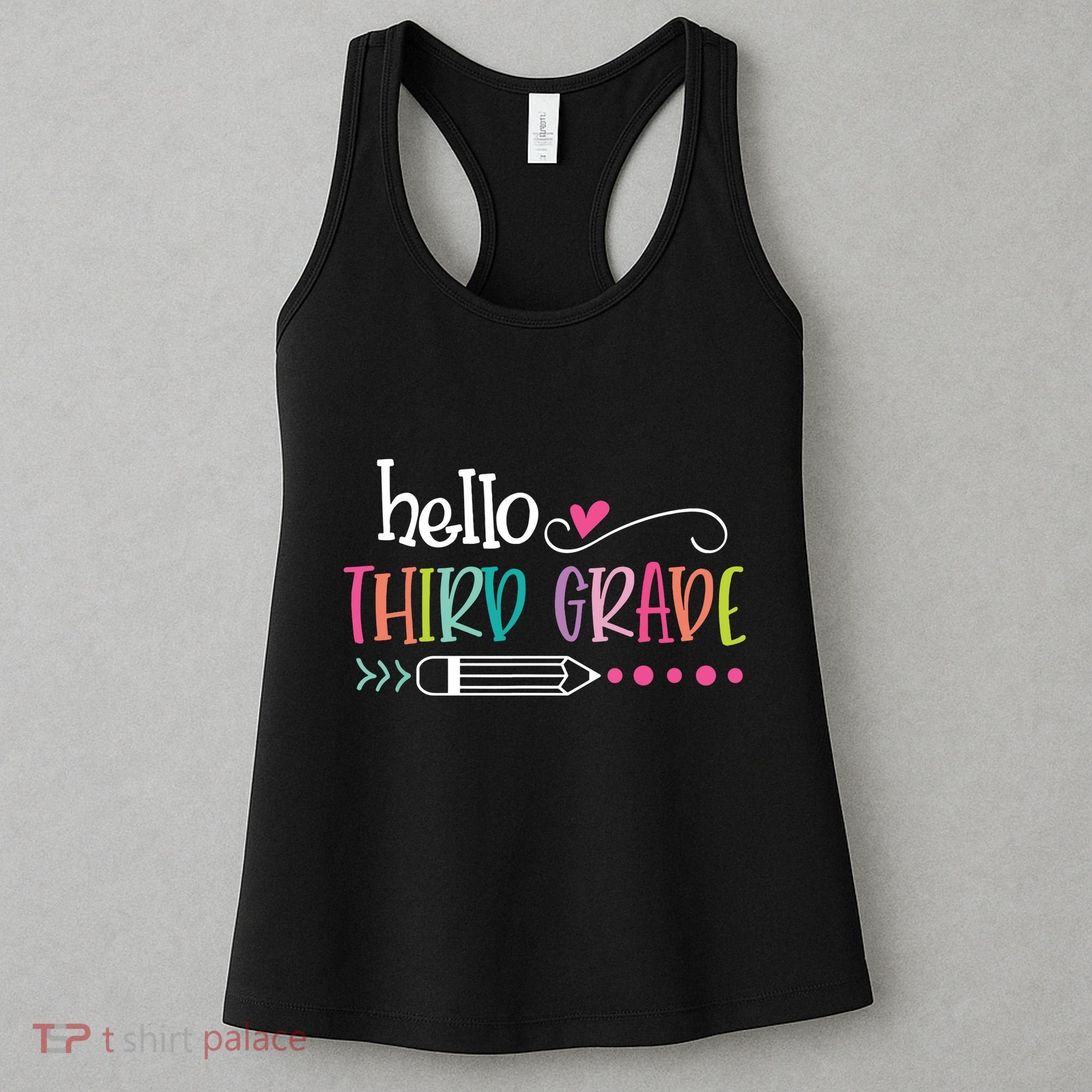 Hello Third Grade Fun 3rd Grade To School Gift Women's Tank Top
