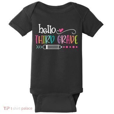 Hello Third Grade Fun 3rd Grade To School Gift Baby Bodysuit