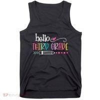 Hello Third Grade Fun 3rd Grade To School Gift Tank Top thumb 0