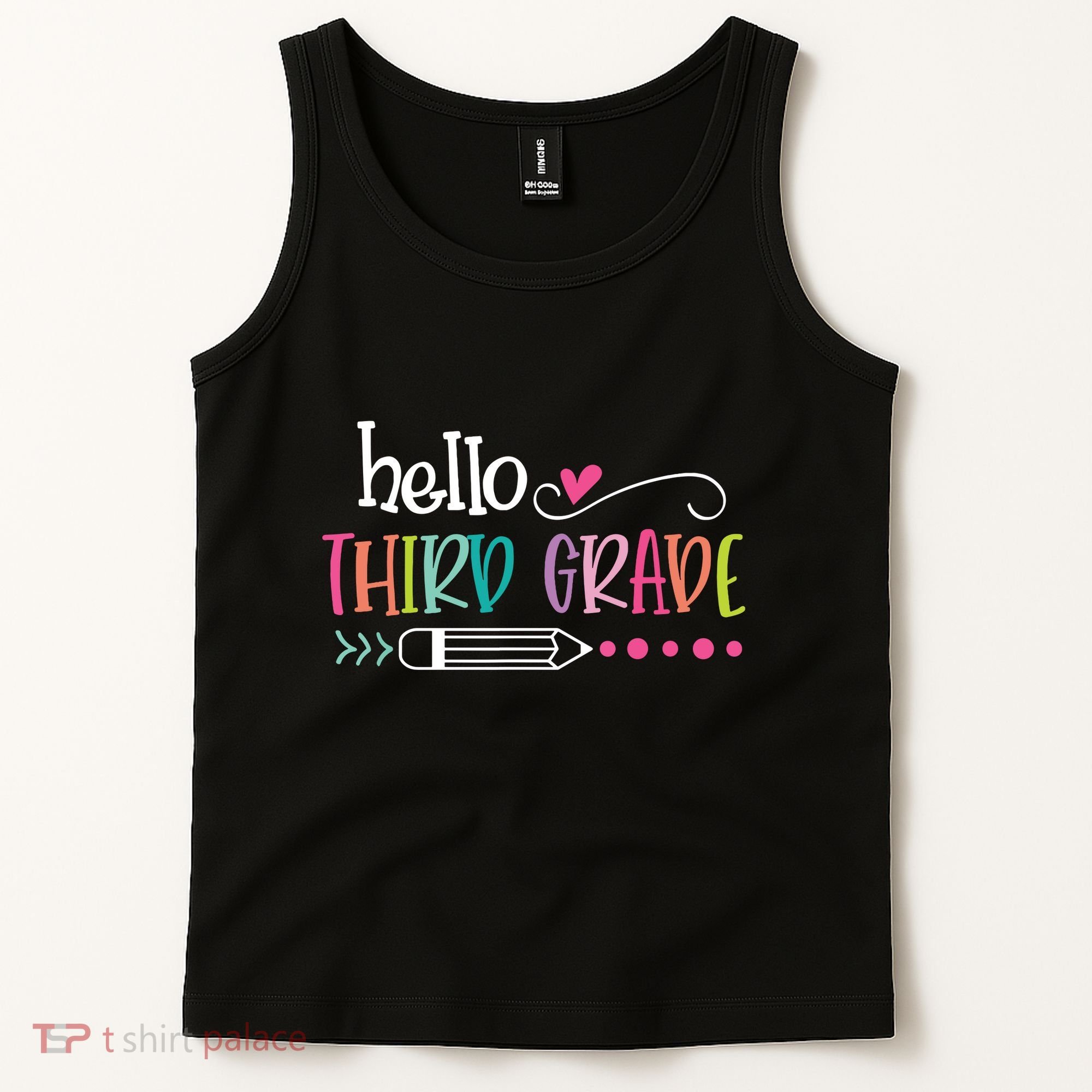 Hello Third Grade Fun 3rd Grade To School Gift Tank Top