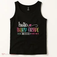Hello Third Grade Fun 3rd Grade To School Gift Tank Top thumb 2
