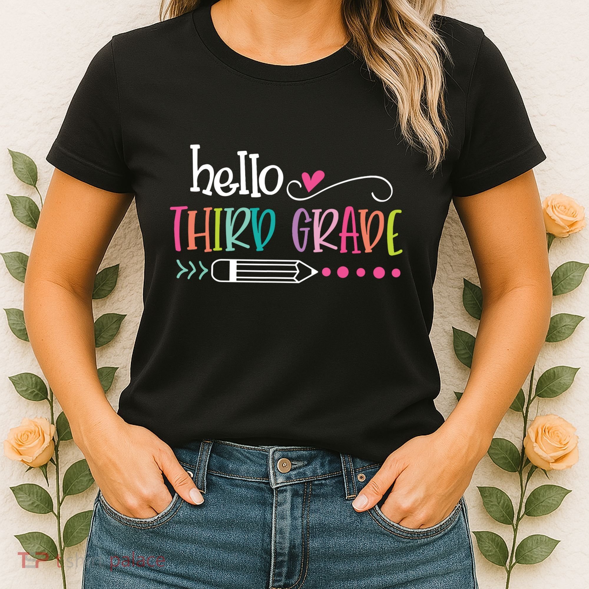 Hello Third Grade Fun 3rd Grade To School Gift Women's T-Shirt