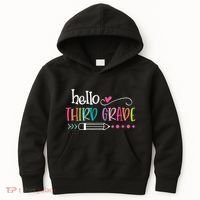 Hello Third Grade Fun 3rd Grade To School Gift Kids Hoodie thumb 0