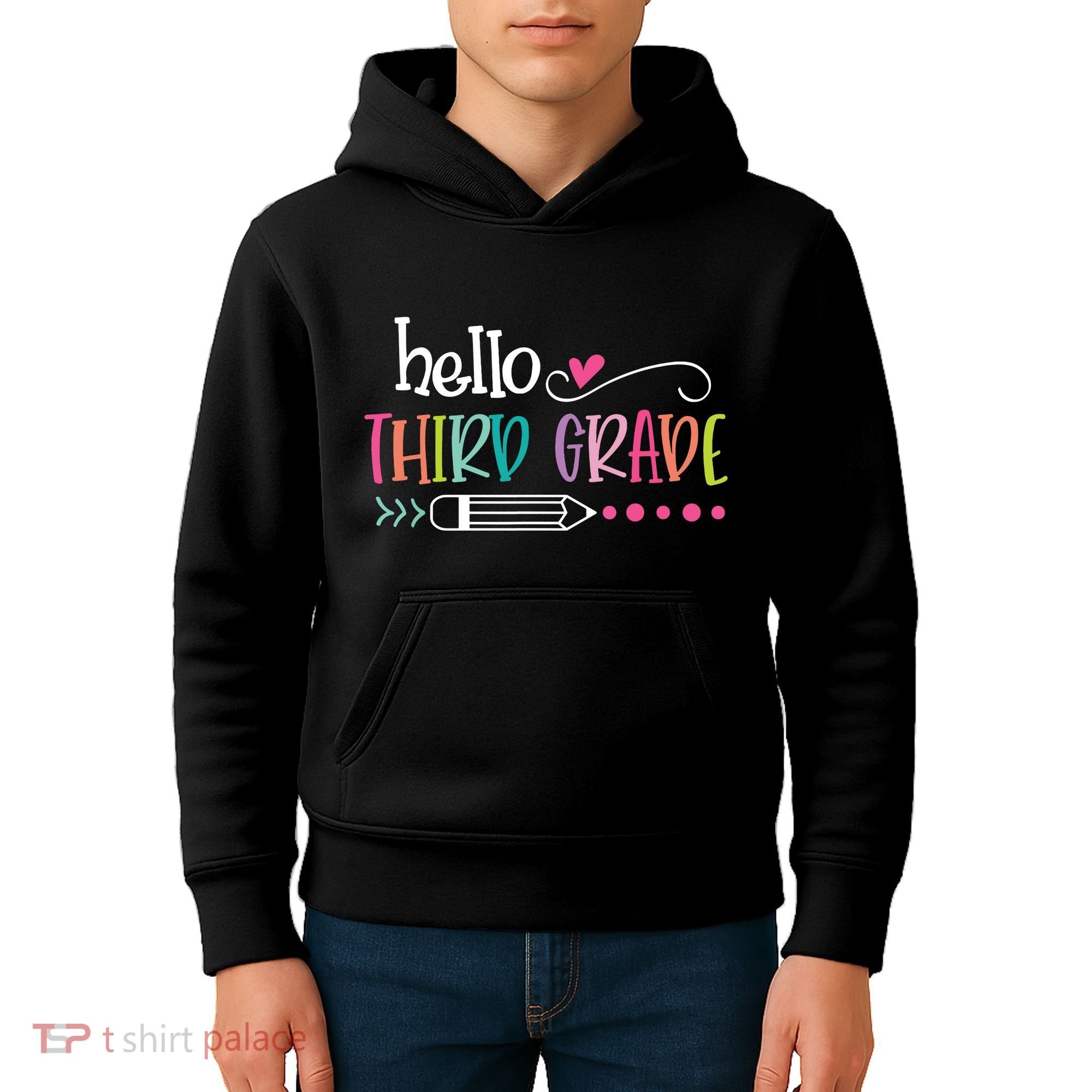 Hello Third Grade Fun 3rd Grade To School Gift Kids Hoodie