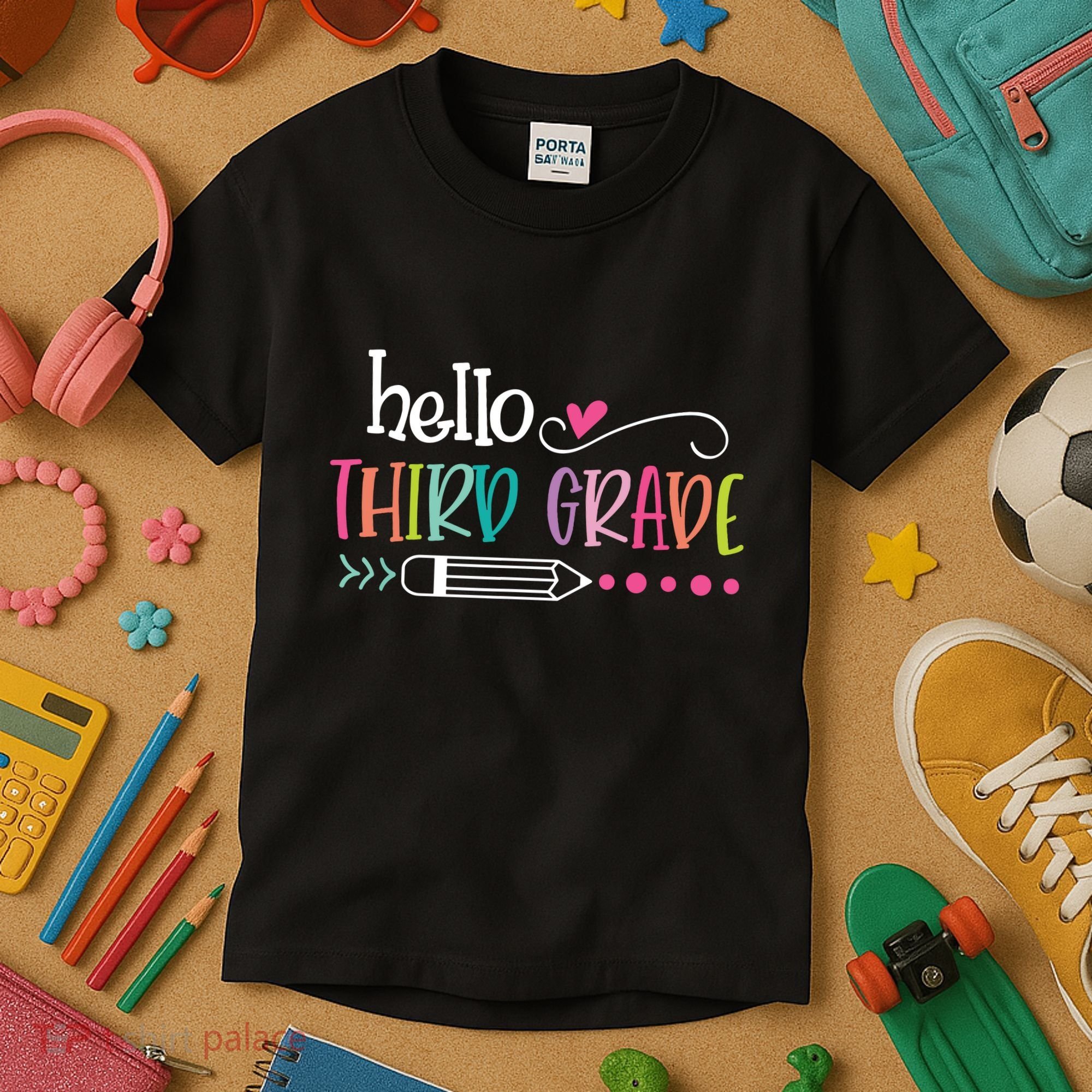 Hello Third Grade Fun 3rd Grade To School Gift Kids T-Shirt