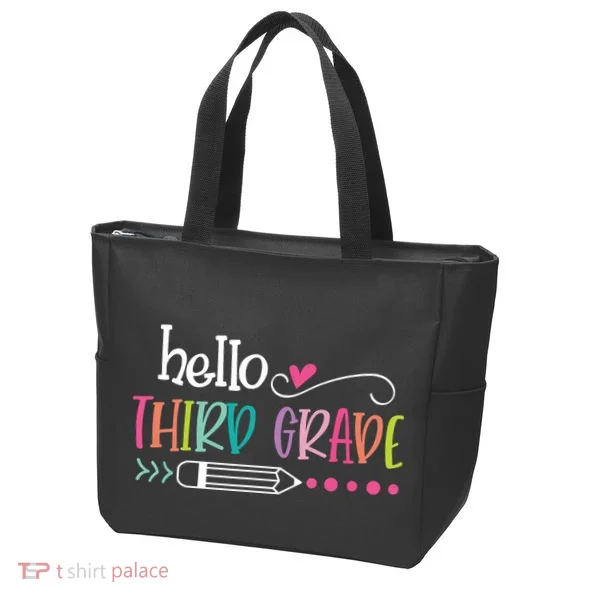 Hello Third Grade Fun 3rd Grade To School Gift Tote Bag