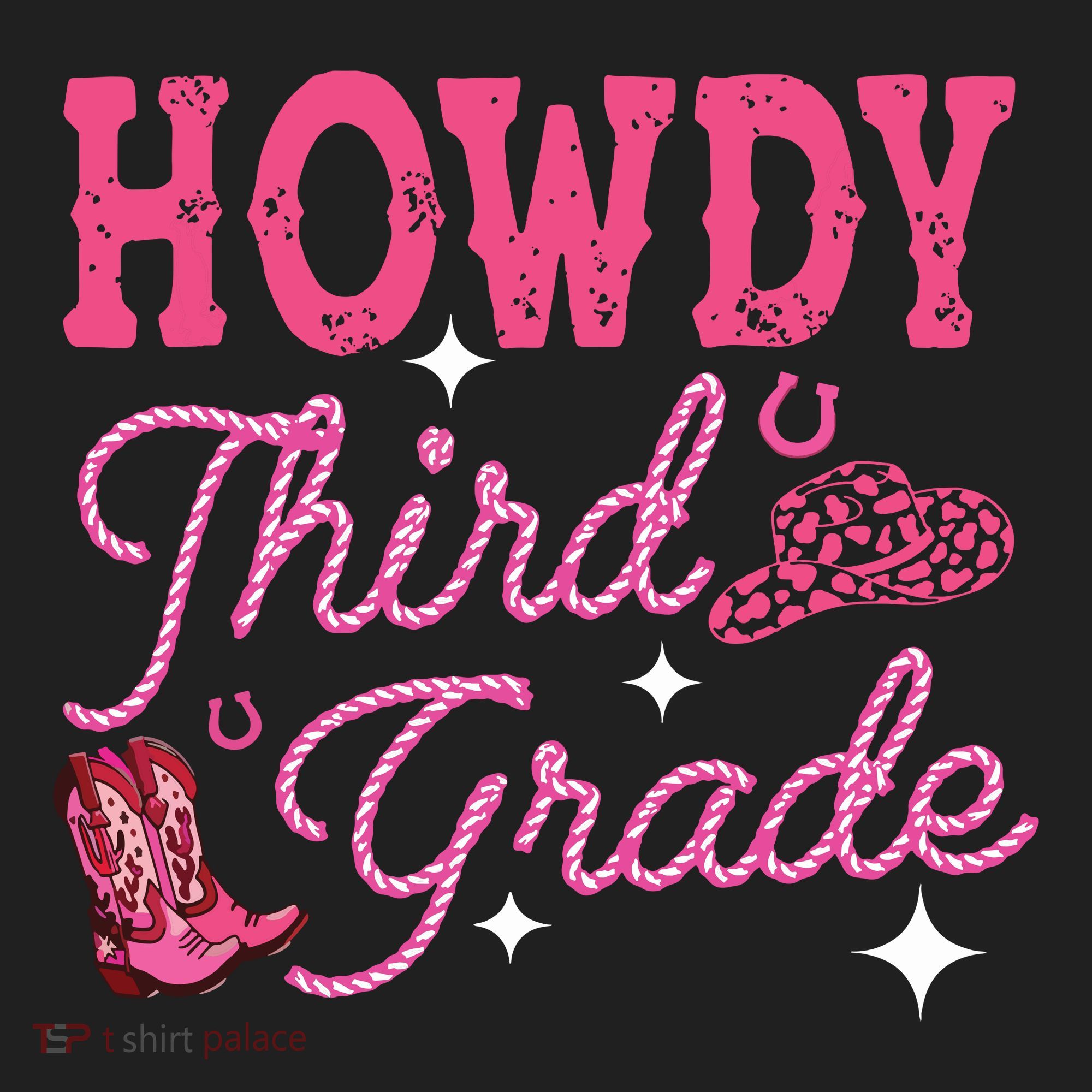 Howdy Third Grade 3rd Grade Teacher Western Cowboy Cowgirls Women's Sweatshirt
