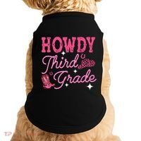 Howdy Third Grade 3rd Grade Teacher Western Cowboy Cowgirls Doggie Tank thumb 0
