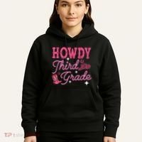 Howdy Third Grade 3rd Grade Teacher Western Cowboy Cowgirls Hoodie thumb 5