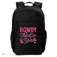 Howdy Third Grade 3rd Grade Teacher Western Cowboy Cowgirls Backpack thumb 0