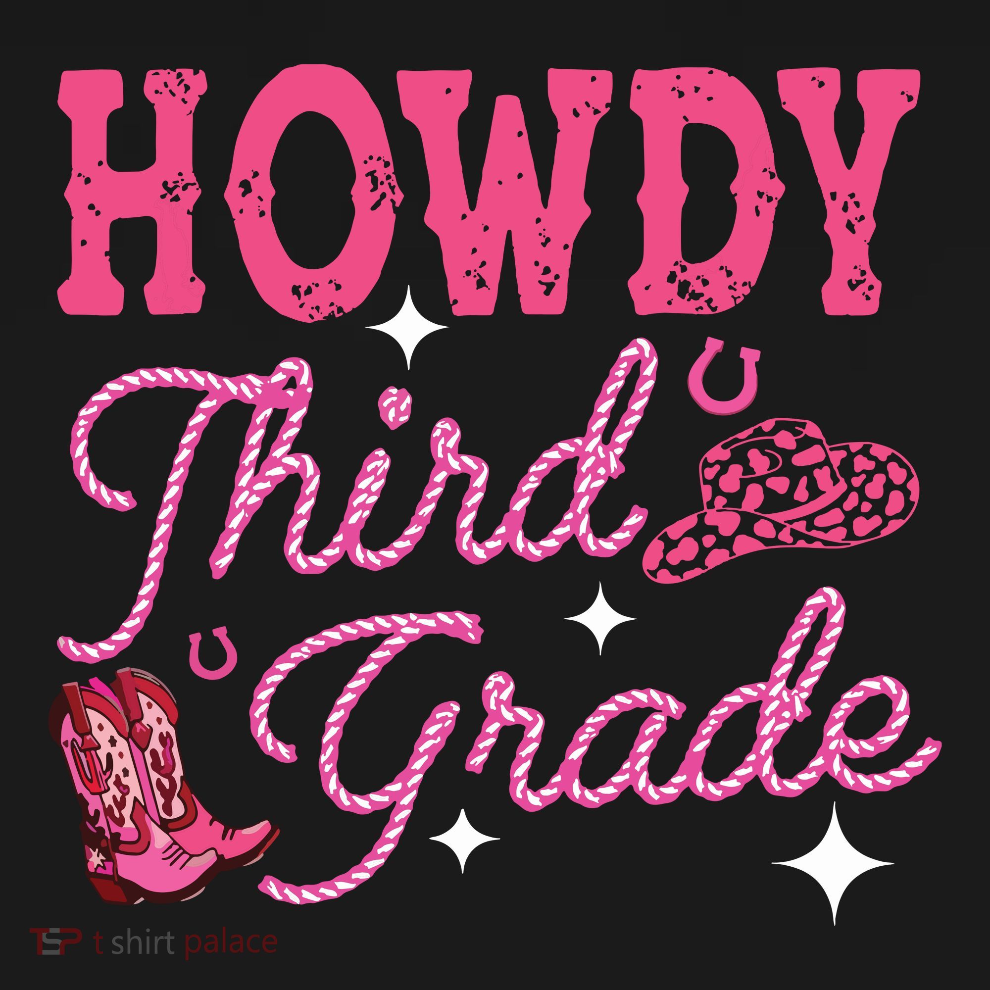 Howdy Third Grade 3rd Grade Teacher Western Cowboy Cowgirls Mousepad
