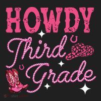 Howdy Third Grade 3rd Grade Teacher Western Cowboy Cowgirls Hat thumb 2