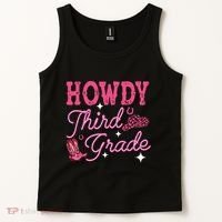 Howdy Third Grade 3rd Grade Teacher Western Cowboy Cowgirls Tank Top thumb 2