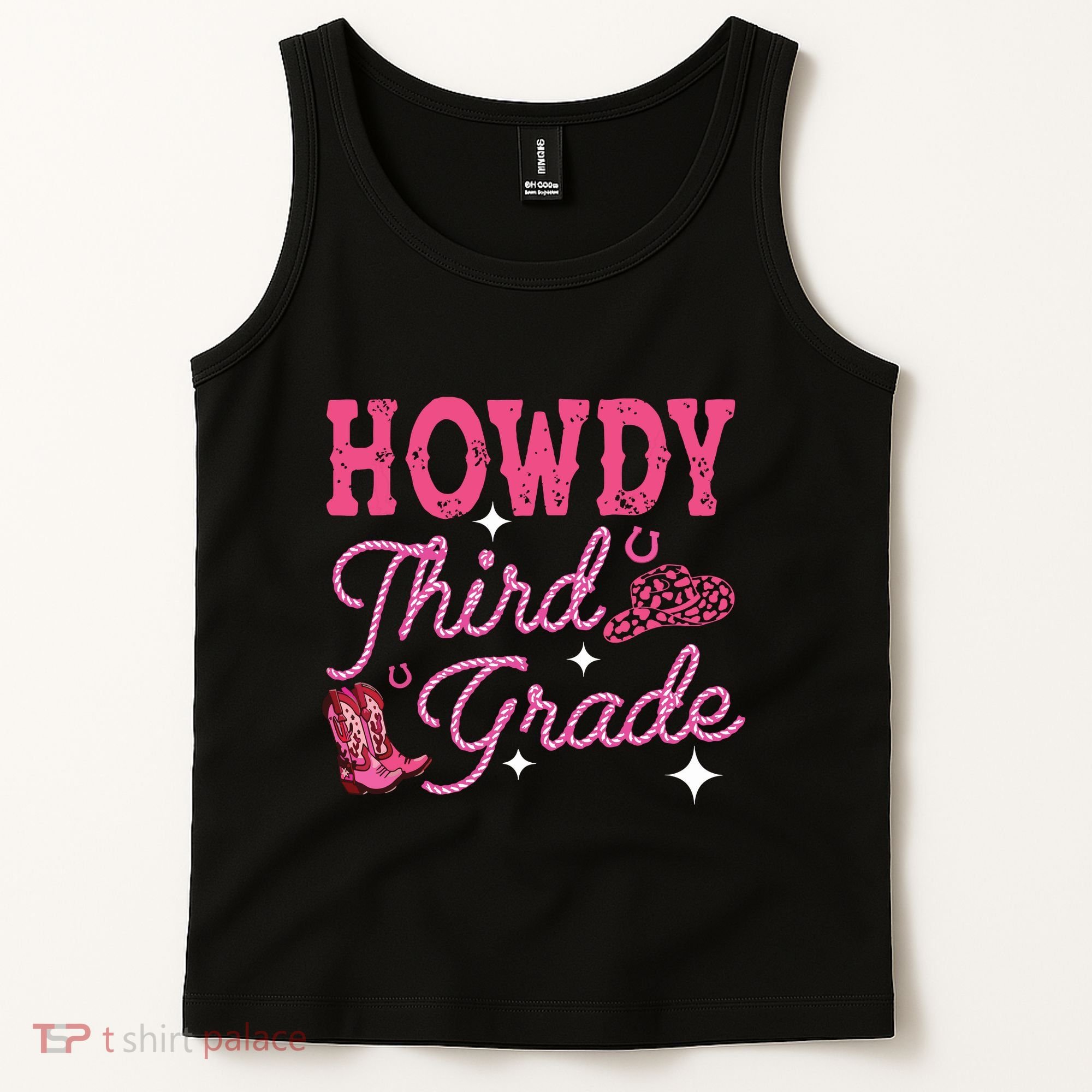 Howdy Third Grade 3rd Grade Teacher Western Cowboy Cowgirls Tank Top