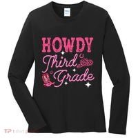 Howdy Third Grade 3rd Grade Teacher Western Cowboy Cowgirls Women's Long Sleeve Shirt thumb 0