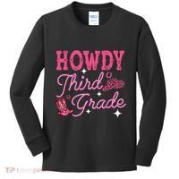 Howdy Third Grade 3rd Grade Teacher Western Cowboy Cowgirls Kids Long Sleeve Shirt thumb 0