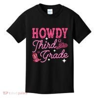 Howdy Third Grade 3rd Grade Teacher Western Cowboy Cowgirls Kids T-Shirt thumb 0