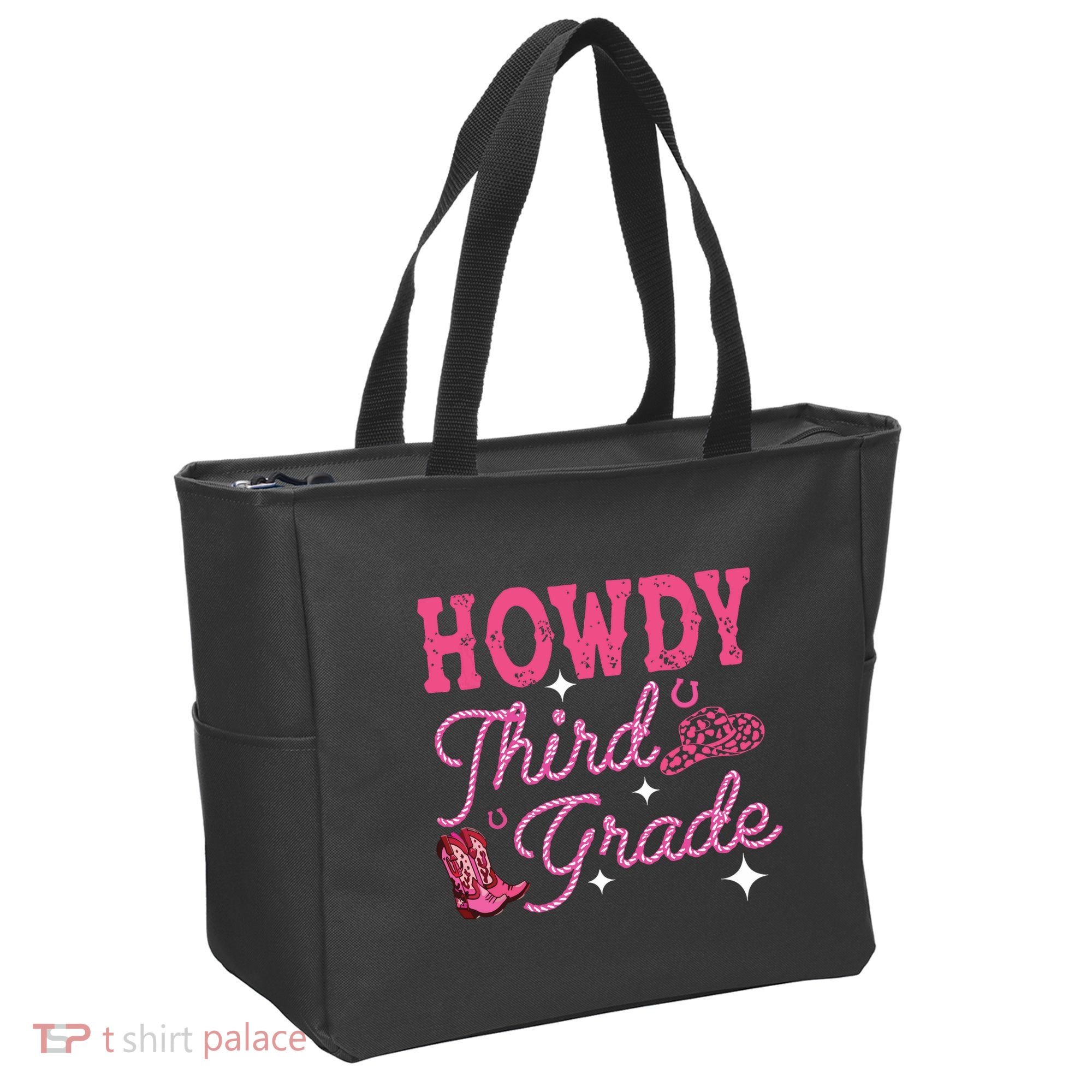 Howdy Third Grade 3rd Grade Teacher Western Cowboy Cowgirls Tote Bag