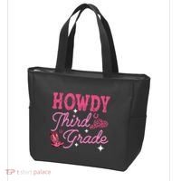 Howdy Third Grade 3rd Grade Teacher Western Cowboy Cowgirls Tote Bag thumb 3
