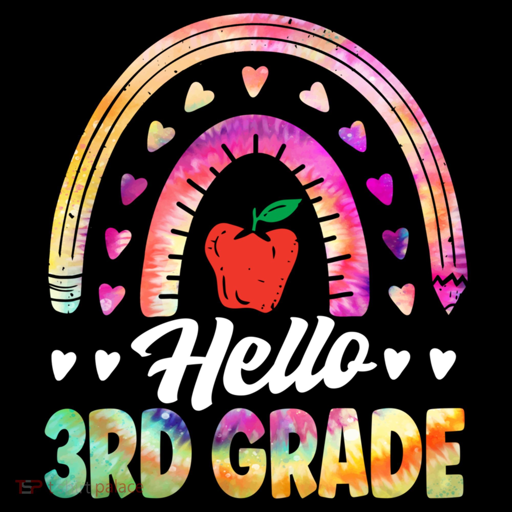 Hello Third Grade Back To School 3Rd Grade Squad Teacher Gift USA-Made Doggie Bandana