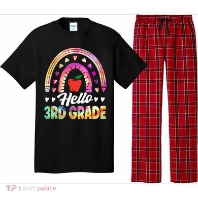 Hello Third Grade Back To School 3Rd Grade Squad Teacher Gift Pajama Set