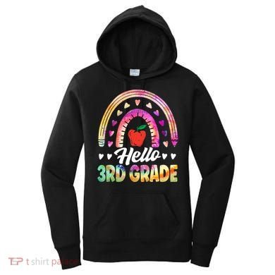 Hello Third Grade Back To School 3Rd Grade Squad Teacher Gift Women's Hoodie