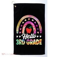 Hello Third Grade Back To School 3Rd Grade Squad Teacher Gift Golf Towel thumb 0