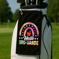 Hello Third Grade Back To School 3Rd Grade Squad Teacher Gift Golf Towel thumb 2