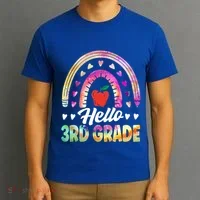 Hello Third Grade Back To School 3Rd Grade Squad Teacher Gift T-Shirt thumb 3