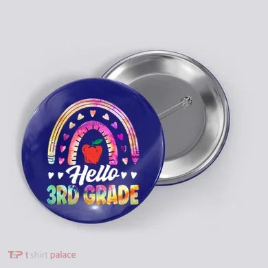 Hello Third Grade Back To School 3Rd Grade Squad Teacher Gift Button