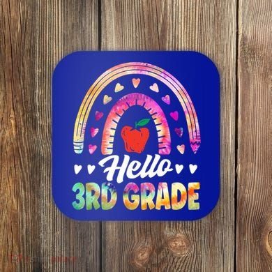 Hello Third Grade Back To School 3Rd Grade Squad Teacher Gift Coaster