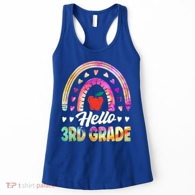 Hello Third Grade Back To School 3Rd Grade Squad Teacher Gift Women's Tank Top